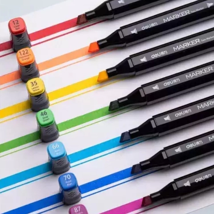 Marcador Doble Punta Deli Sketch x 168 Art.HM902-168